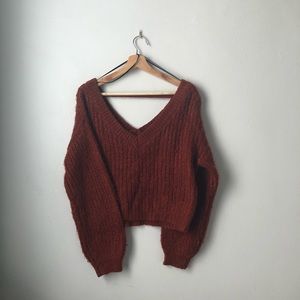 Crop Chunky F21 Sweater 🌿✨